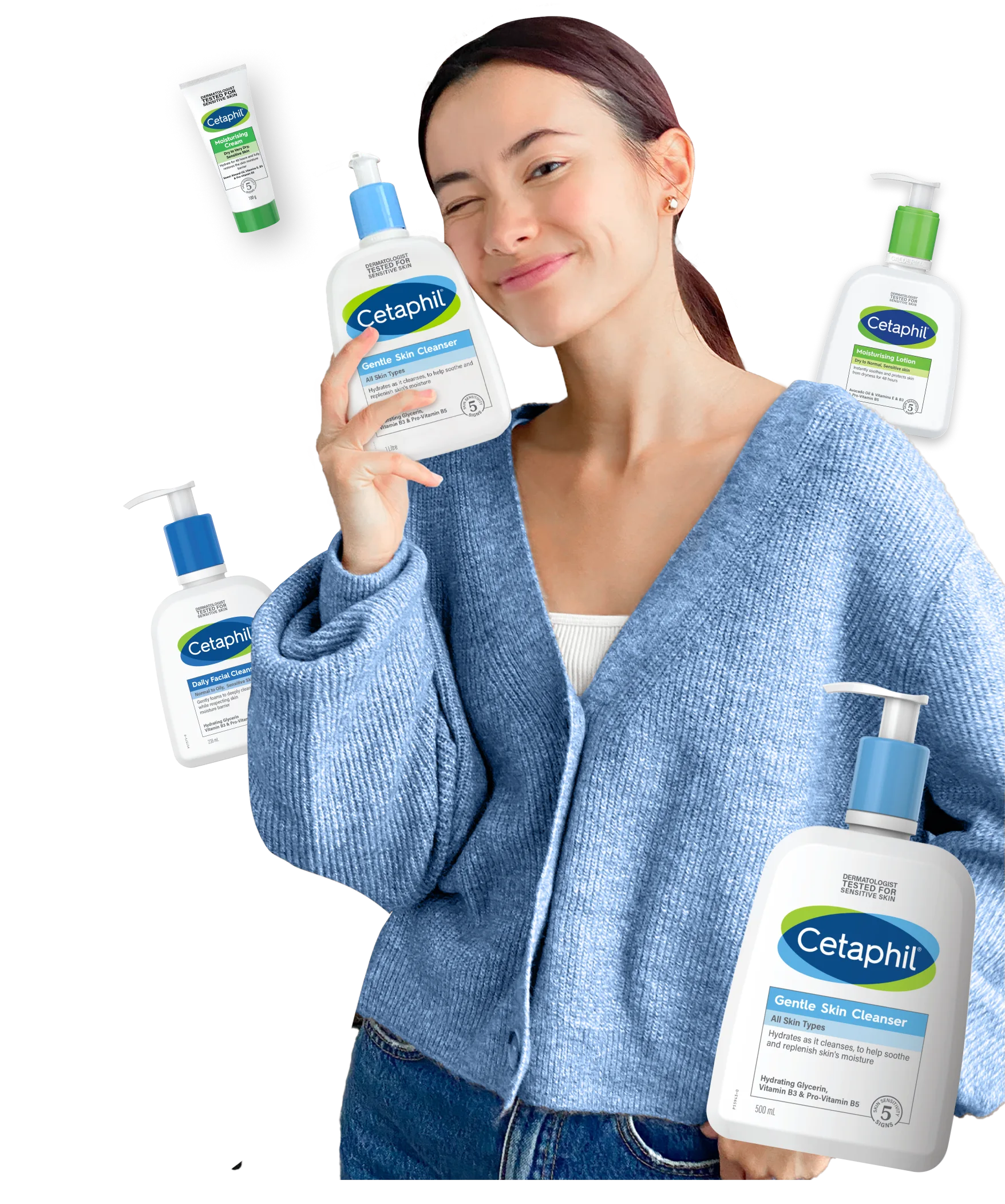 women with cetaphil products